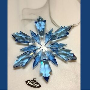 Swarovski Disney Frozen Snowflake Ornament Clear/Aqua Crystal (#5286457) (EUC)